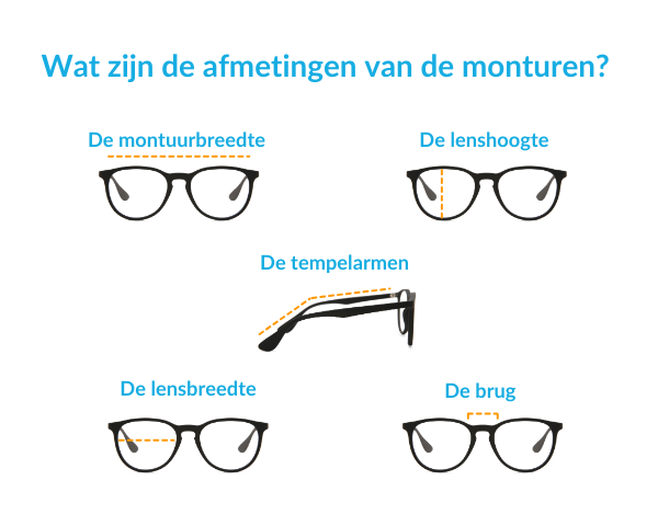 Glasses frame dimensions